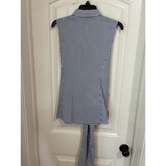 ALEX MARIE  CARLENE Sleeveless Collared Button-up Blouse w/Tie Waist size MEDIUM - Picture 2 of 2